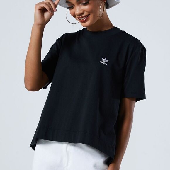 Adidas Originals Trefoil Logo Black Tee Shirt S - Picture 2 of 7